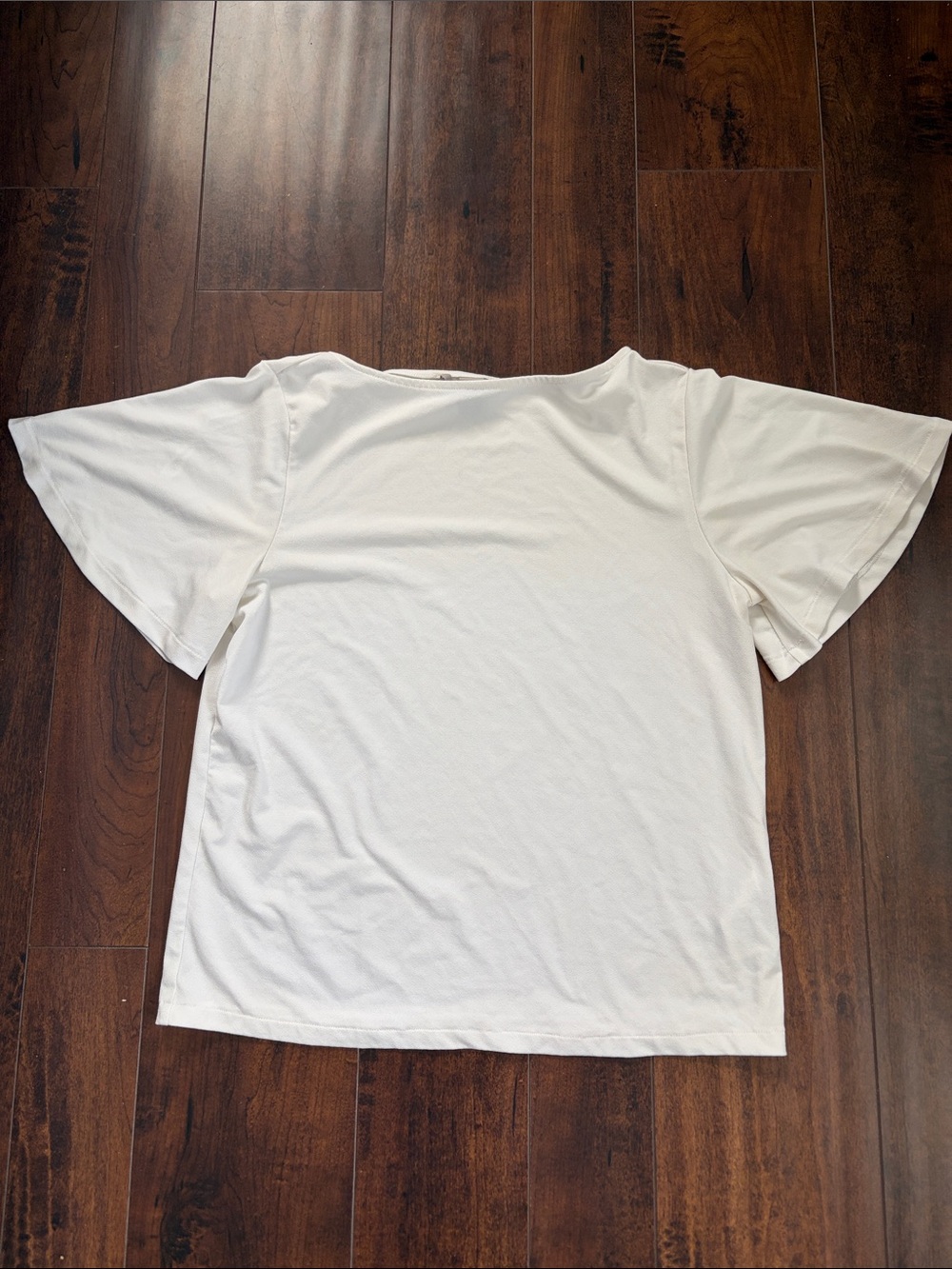 H&M Light Ofd White Textured Top XS
